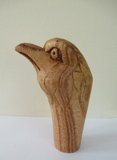 WOODEN CARVED EAGLE HEAD