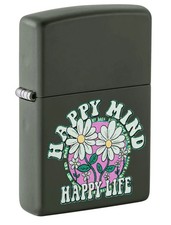 Zippo Lighter Happy Mind Happy Life Lighter BNIB NS