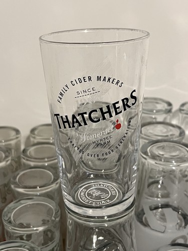 Thatchers pint glass - glass, ce