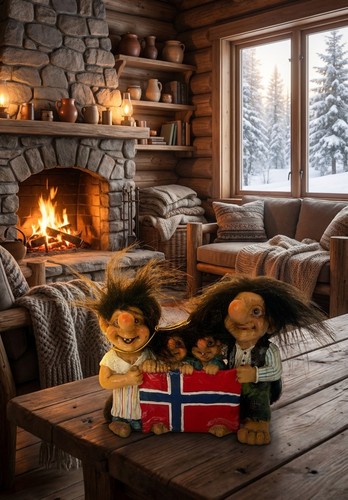 Norway trolls family figurine - trolls',