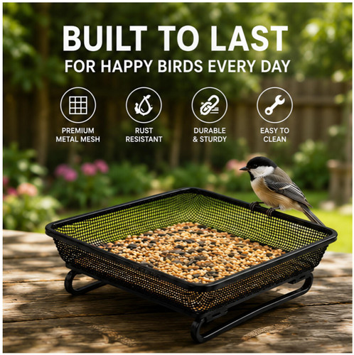 Wild bird feeder tray - wild, raised