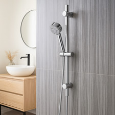 Modern Round Shower Riser Rail