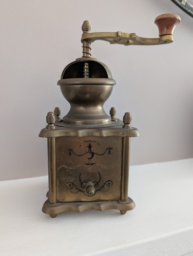 Vintage brass coffee - brass,