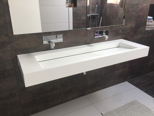 Bespoke corian wash trough - bespoke,