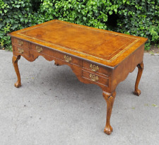 GEORGIAN BURR WALNUT LIBRARY DESK