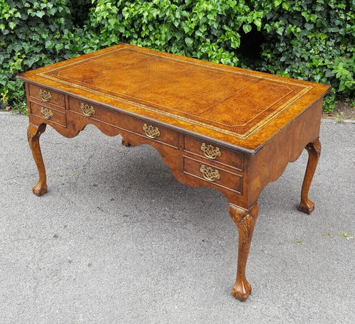 Georgian burr walnut library - georgian,