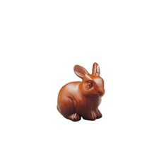 Rabbit Statue Decor Wooden Rabbit Figurine Realistic Rabbit Ornament