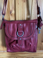 Fossil Red Leather Medium