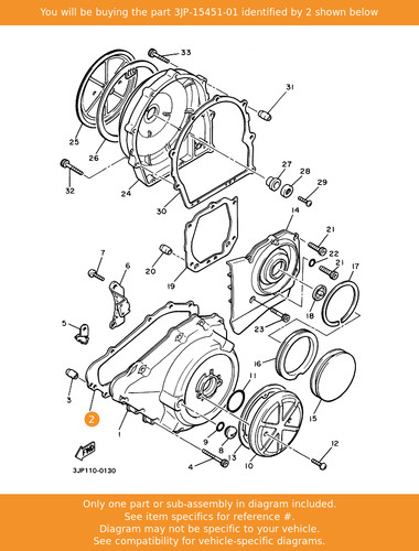 Yamaha gasket crankcase - gasket,,