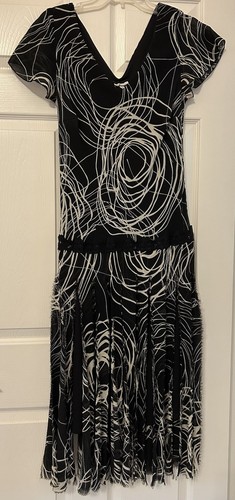 Dress black and - white, maxi