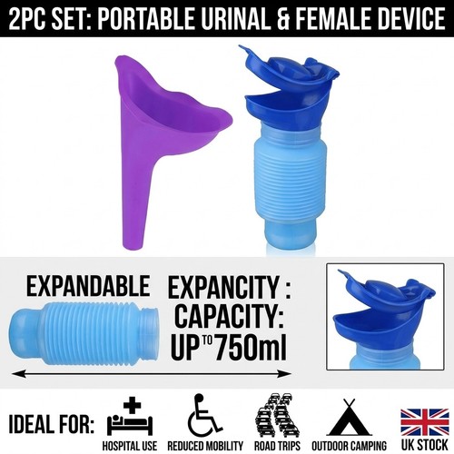Portable emergency urinal - emergency, car