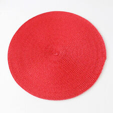 4Pcs Round Placemats Coasters Woven Table Place Mat Dining Table Heat Resistant◈
