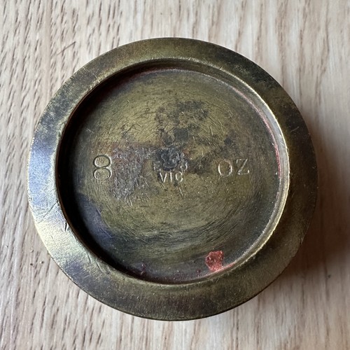 Antique 8oz brass letter - , scale