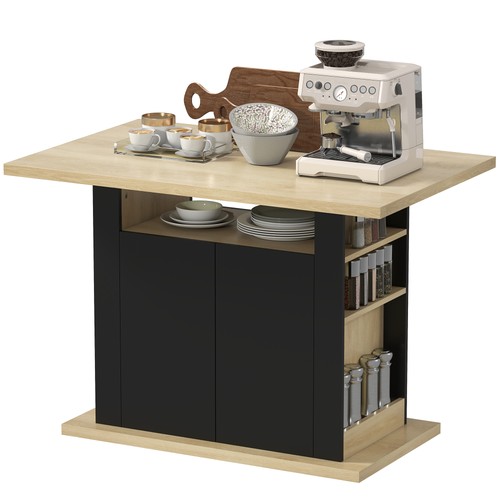 Homcom kitchen island with - kitchen,