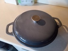 Denby Cast Iron Casserole Dish with Lid, 30cm, Grey