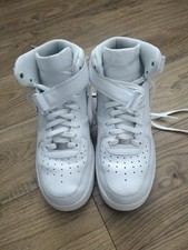 Mens White Air Force One Hi Tops from Nike. UK Size 9 (43)
