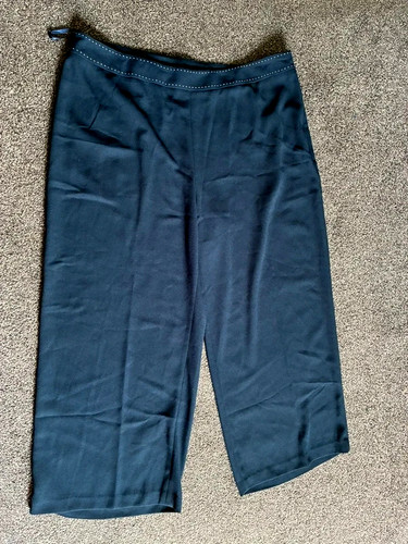 Wide leg trousers - wide, navy