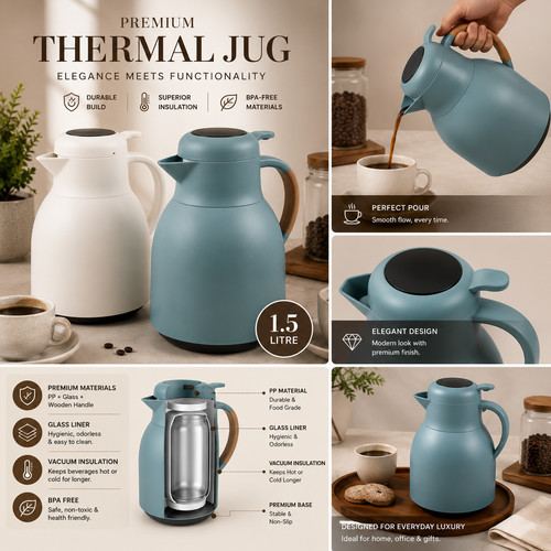 Smart vacuum jug flask - jug, lcd