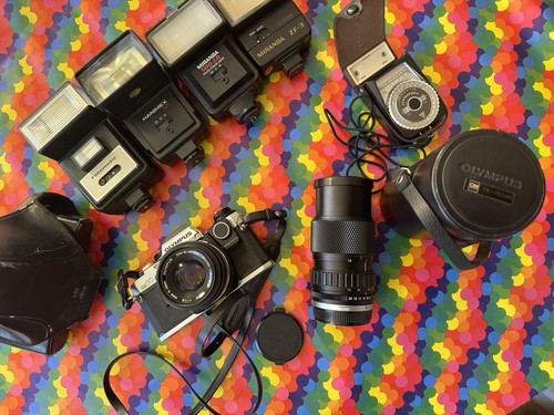 Olympus om10 film camera with - film,