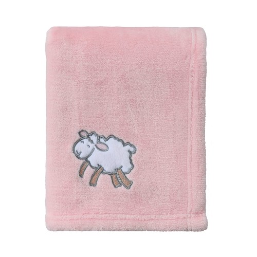 Pink sheep cozy plush fleece - pink,