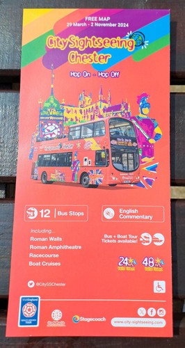 City sightseeing chester map - chester,