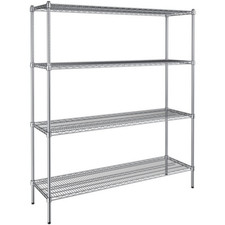 Chrome 4 Tier Wire Shelving