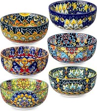vancasso Cereal Bowls Set of 6 Ceramic Soup Cereal Bowls Serving Bowl 28 oz