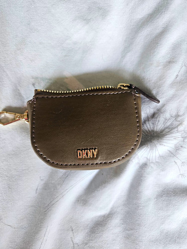 Dkny brown zip around coin - dkny,