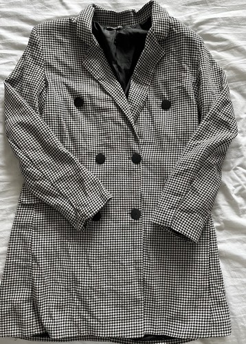 Houndstooth boohoo blazer size - houndstooth,