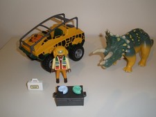 Playmobil Dinosaur - Dino Trapper with Amphibious Vehicle & Triceratops.