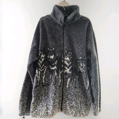Cotton traders black with wolf - black,