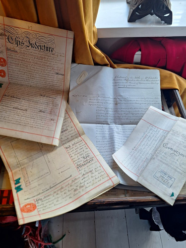 Antique legal deeds - antique,
