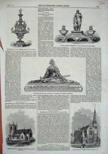 Original Old Antique Print