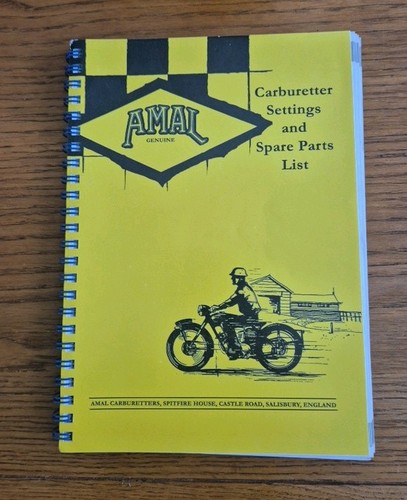 Amal carburettor book - , settings
