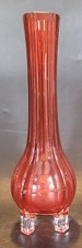 Vintage ribbed cranberry glass