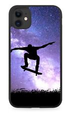 Skateboard Rubber Phone Case Skateboarder Skate Board Galaxy Moon Universe i747