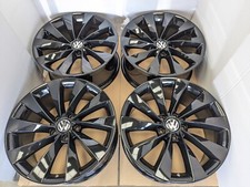 4x GENUINE BLACK VW SCIROCCO PASSAT CC GOLF TOURAN CADDY 18" ALLOY WHEELS