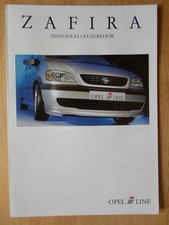 IRMSCHER OPEL ZAFIRA orig 1999 German Mkt Sales Brochure - Vauxhall interest