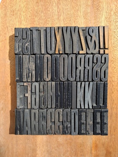 Vintage wooden letterpress - vintage,