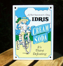 Enamel Sign IDRIS Cream Soda -