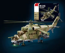 Sluban Army Helicopter Building Blocks KA52S Gunship MI24S Transport Toy Set