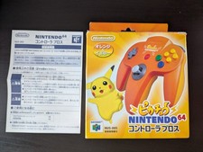 RARE Jap box protected Pokemon Pikachu Orange Controller N64 Controller Bros
