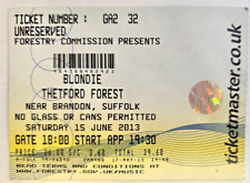 Blondie used concert tour ticket live music Thetford Forest 2013 live music