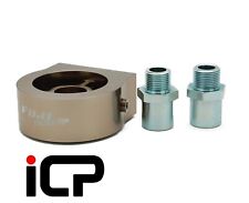 Oil Filter Sandwich Plate Adaptor 4 Port Oil Temp Pressure Fits: Subaru Impreza