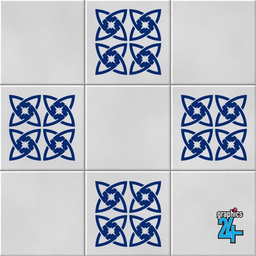 Retro shape vinyl wall tile - retro,
