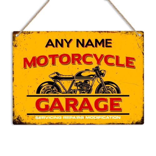Motorcycle garage personalised - motorcycle,