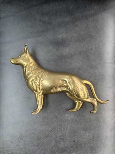 Brass german shepherd dog - shepherd,