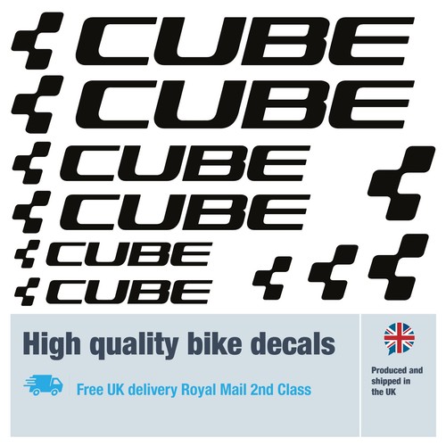 Cube bike labels decals with - labels,
