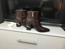 Moda in Pelle Dark brown leather boots womens size uk 7 / 40