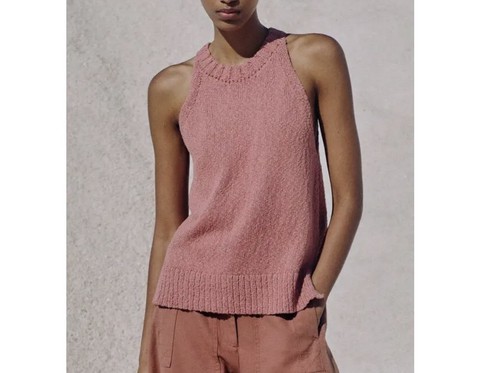 Top size pink boucle - top,